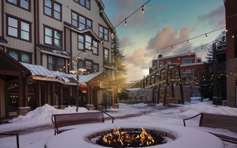 Marriott's Summit Watch at the bottom of Main Street near the Town Lift, close to ski-in ski-out hotels in Park City, Utah